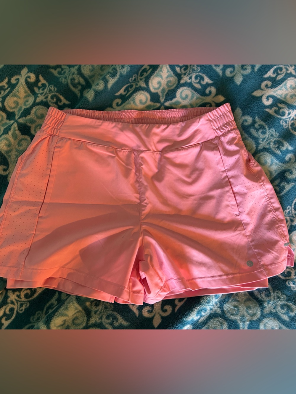 Women's Pink Performance Athletic Shorts with Elastic Waist
